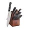 HENCKELS Solution 12-pc Knife Set with Block, Chef Knife, Paring Knife, Steak Knife Set, Grey, Stainless Steel