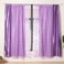 Deals For Less Luna Home, Modern Drape Tulle, Double Layer Window Curtains Set Of 2 Pieces, Purple Color
