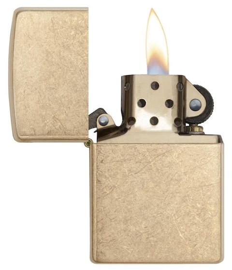 Zippo 28496 Armor Tumbled Brass Windproof Lighter