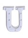 Generic Alphabet LED Letter Lights Light Up White Plastic Letters Standing Hanging U White 22X18X4.5centimeter
