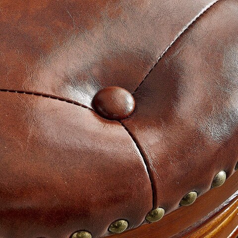 Foot Stool Round Ottoman Mid Century Foot Rest Cushion for Living Room
