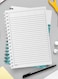 لوحة  دفتر سلك ٦٠ ورقة بغلاف من الورق المقوى بتصميم اطمح للكثير، لتسجيل الملاحظات وتدوين التذكيرات للعمل أو الجامعة أو المدرسة