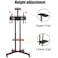 Rolling TV Cart With Lockable Wheels, Floor TV Stand 32-75 Inch, LED &amp; LCD Screen TV Trolley with Supported Camera Rack &amp; Strong Wheels Holds up to 50 Kg, VESA (600x400mm)