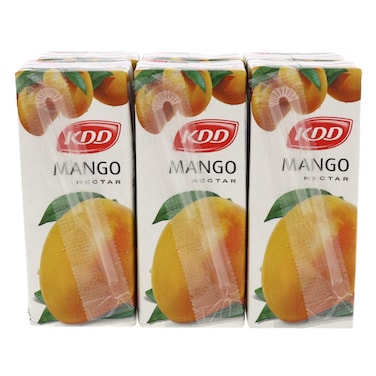 KDD No Sugar Mango Juice 180ml x Pack of 6