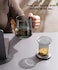 1CHASE&reg;️ Borosilicate Glass Mug With Infuser, Walnut Lid and Handle, For Blooming Tea, Loose Leaf Tea, Coffee, Fruit Tea, Black Tea, Rose Tea, 500 ML, Smoky Grey&hellip;