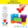 Dasdax Magnetic Building Blocks Magic Magnetic 3D Puzzle Cubes, Set Of 7 Multi Shapes Magnetic Blocks With 54 Guide Cards, Intelligence Developing And Stress Relief Fidget Toys