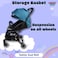 Lovely Baby Light Weight Baby Stroller LB 6655, Foldable Pram For Travelling Easy Carry - Green