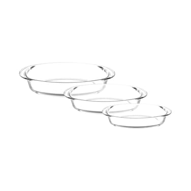 طقم صواني فرن بيضاوي درولكس - 3 قطع