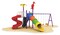 Rbwtoys Outdoor Play Toys Slide For Kids And Swing For Kids Playground Toys High Quality For Kids Activities Set Model No. RW-12044 Size 530&times;450&times;300cm