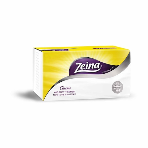 Zeina Classic Facial  Tissues - 400 Tissue Pack of 4