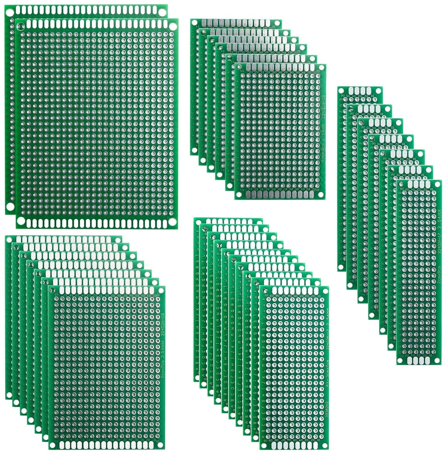 Buy ELEGOO 32 Pcs Double Sided PCB Board Prototype Kit for DIY ...