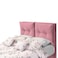 In House Le&oacute;n Velvet Bed Frame - Single - 200x100 cm - Light Pink