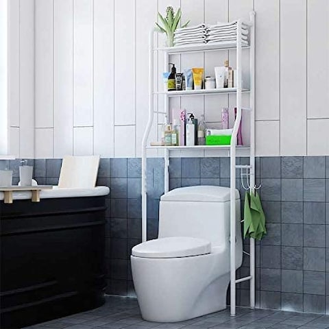 Generic-CK825 Toilet Cabinet Shelving Bathroom Space Saver Shelf Organizer Holder