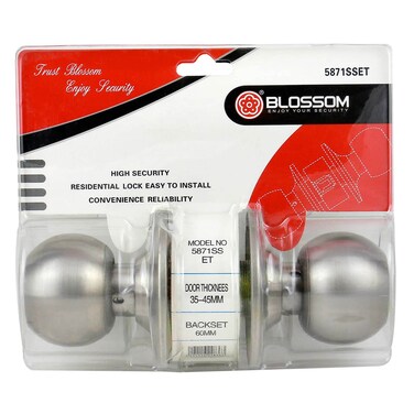 Buy Blossom Ball Door Lock Set 5871SSET Silver Pack of 2 Online ...