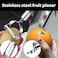ECVV Potato Vegetable Peeler,3 Piece Peeler for Kitchen Set Including Y &amp; I Shaped Vegetable Peeler with Julienne Slicer and Swivel Peeler, Stainless Steel Kitchen Tool Kit for Fruit Chicken SILVER