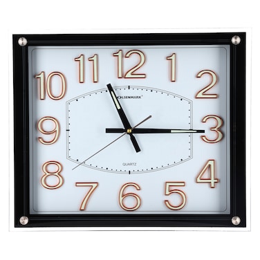 Olsenmark Wall Clock - Large Square Wall Clock, Modern Design - Easy To Read - Square Decorative Wall Clock For Living Room, Bedroom