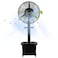 Stand fan with water tank, New Industrial Misting Fan Effortless Cooling with Circulating Double Water Pipe and Adjustable Air Volume, 40L tank,Black