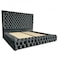 In House Valencia Velvet Bed Frame - Single - 200x90 cm - Dark Gray