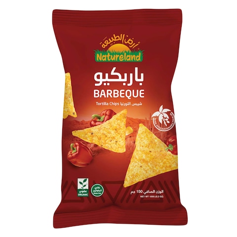 Buy Natureland Organic Barbecue Tortilla Chips 150g in Kuwait