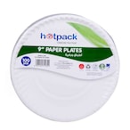 Buy Hot Pack paper plates 9inch 100pieces in Saudi Arabia