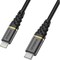 OtterBox USB-C to Lightning PD Cable 2 Meters - MFi Durable, Braided Tangle-Free, High Speed Charging &amp; Sync Cable 3 Amps for Apple iPhone 12/11/X/Pro/Pro Max/ AirPods/iPad - Black