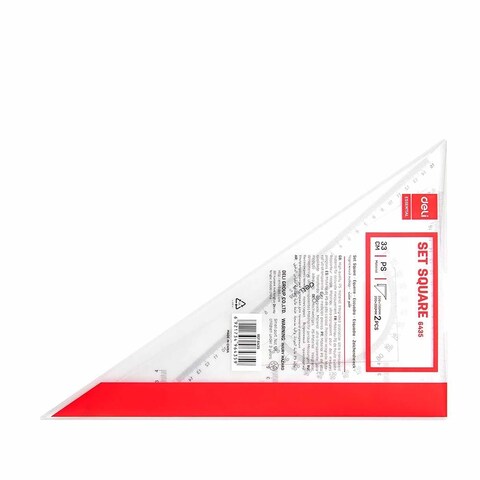 Deli E6435 Triangle Set - 20/ 33 Cm - 2 Pieces - Transparent