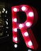 LED Marquee Letter Light Sign Wooden Red (R) 25cm