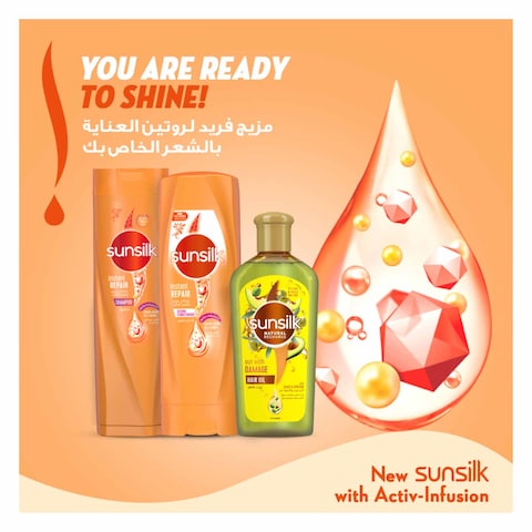 Sunsilk Shampoo, To Instantly Repair Damaged Hair, with Keratin, Almond Oil &amp; Vitamin C, 700ml