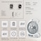 STARGOLD 10 Inch Rechargeable Oscillating Fan 4Pcs LED Light With Radio 20W
