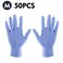 Generic-50 Pcs/Disposable Gloves Thick  Powder-Free Rubber Latex Stretchy Gloves Sterile Food Safe Grade for Home Food Laboratory Use (M)