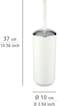 Toilet brush White - unbreakable, Plastic (TPE), 10 x 37 x 10 cm