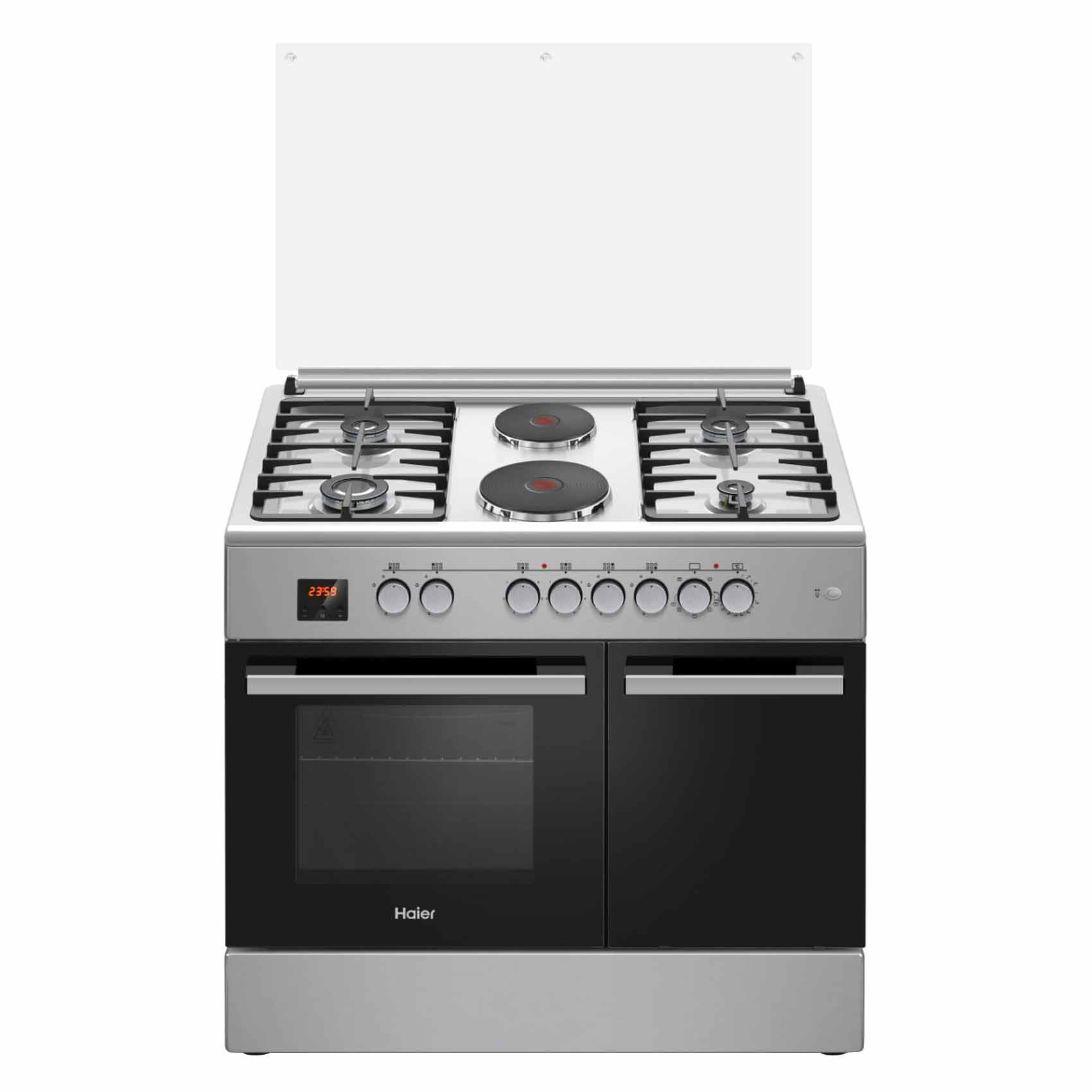 Haier HCR6042DES 4 Gas Burners And 2 Rapid Hot Plate Electric Cooker 60x90CM