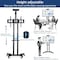 Mobile TV Stand Rolling TV Cart,Floor TV Stand Trolley for 32&rdquo; to 70&rdquo; LCD LED Flat Curved Screen Tilt Height Adjustable TV Stand Mounted with Wheels 2 Media...