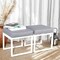 Yulan Outdoor Aluminium L-Shaped Corner Sofa, Outdoor Terrace Dining Table, Living Room Sofa Set For Living Room Office Lounge (White) Yl21510-494