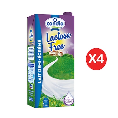 Candia Uht Milk Lactose Free 1LX4