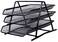 Metal Document Trays Office Mesh File Paper Letter Tray Organiser Holder Black BGYP07
