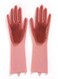 Generic - 2-Piece Silicone Scrubbing Gloves Set Red