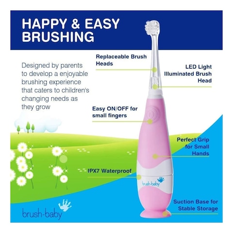 Brush-Baby Baby Sonic Electric Toothbrush With 1 AAA Battery BRB158