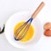 Royalford Silicone Egg Whisk, Wooden Handle Egg Beater, Rf10654 Perfect For Non Stick Cookware, Milk And Egg Blender Heat Resistant Kitchenware For Whisking, Multicolor