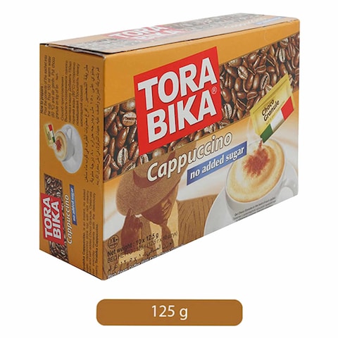 Tora Bika No Sugar Cappuccino Coffee 12.5g x Pack of 10