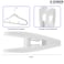 20PK White ZOBER Velvet Hanger Clips, Cloth Pegs   Finger Flocked Clips   Best with thin Velvet Hangers   Strong and Durable