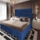 In House Alex Velvet Bed Frame - Single - 200x120 cm - Dark Blue