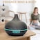 Sky-Touch Essential Oil Diffuser, 550ml Oil Diffuser With 4 Timer, Aromatherapy Diffuser With Auto Shut-Off Function, Cool Mist Humidifier Bpa-Free For Bedroom Home -Dark Brown