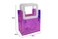 Transparent Clear Nylon Gift Bag High Quality PVC Handled Gift and Shopping Bag (Pink, 18x20x10 cm) - Pack of 12