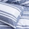Luna Home Single Size 4 Pieces, Blue Stripe Design Duvet Cover Set