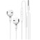 HiFi Stereo 3.5mm Wired Earphones with Mic Built-in Volume Control White