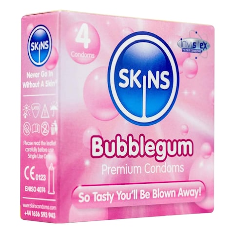 Skins Condoms Bubblegum 4Pack