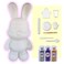 DIY MONEY SAVING COOL BUNNY (8.6 inch - 23 cm) ACRYLIC FLOW POUR PAINT SET COLORS: Silver, Dark-Purple, Gold. Dubai Drip Arts and Crafts.