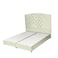 In House Oslo Velvet Bed Frame - King - 200x180 cm - Ivory
