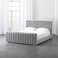 In House Martos Velvet Bed Frame - Queen - 200x160 cm - Gray